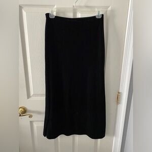 Hanky Panky Black Velvet Maxi Skirt Straight Size Small Y2K Vintage